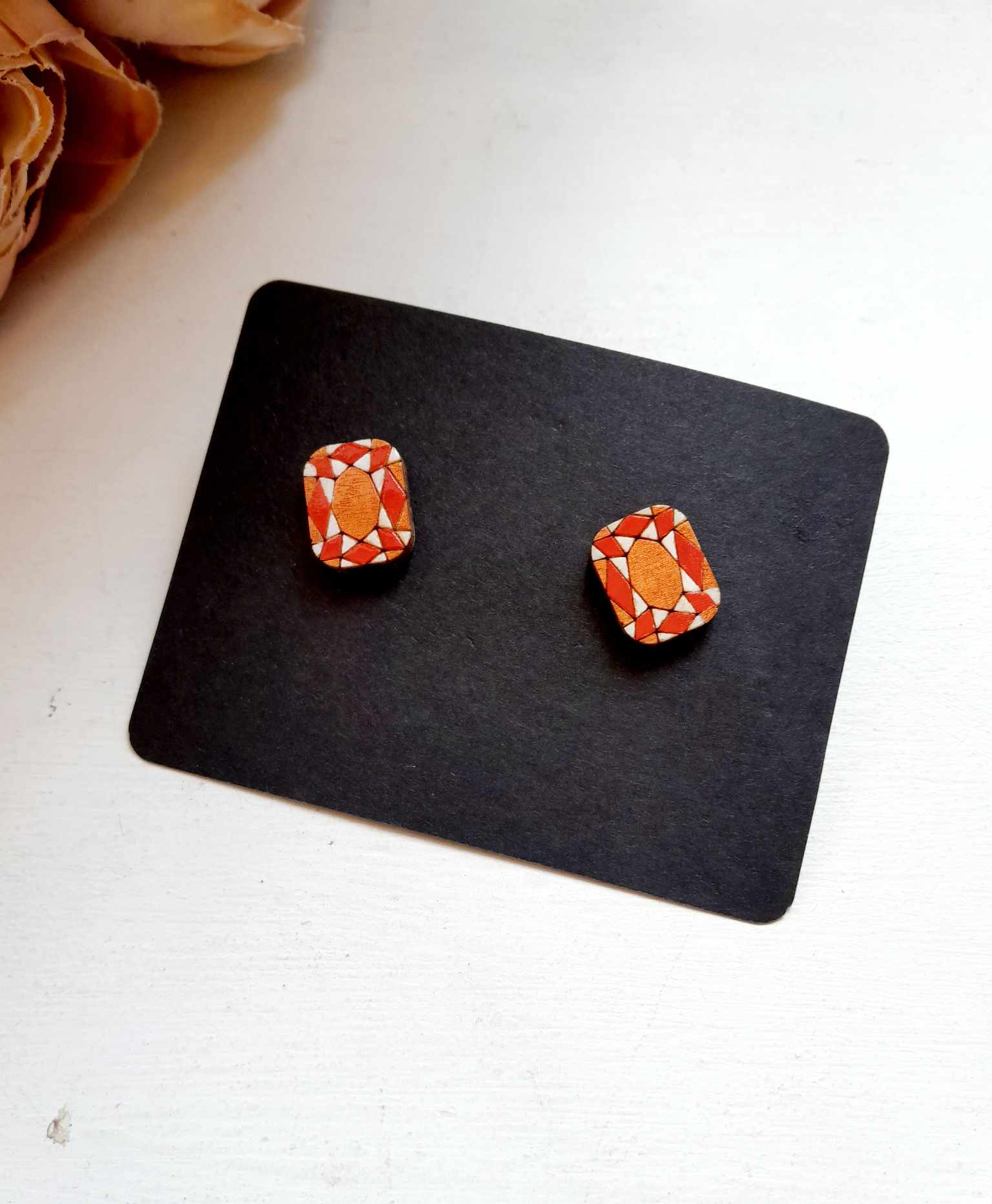 Käsitsi meisterdatud mosaiik kõrvarõngad