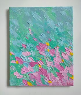 Tekstuurne maal "Ma tahaksin kodus olla, kui..."