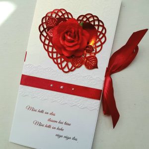 Õnnitluskaart rahatasku ja luuletusega