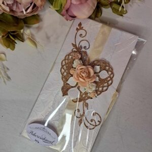 Elegantne õnnitluskaart rahataskuga pulmadeks