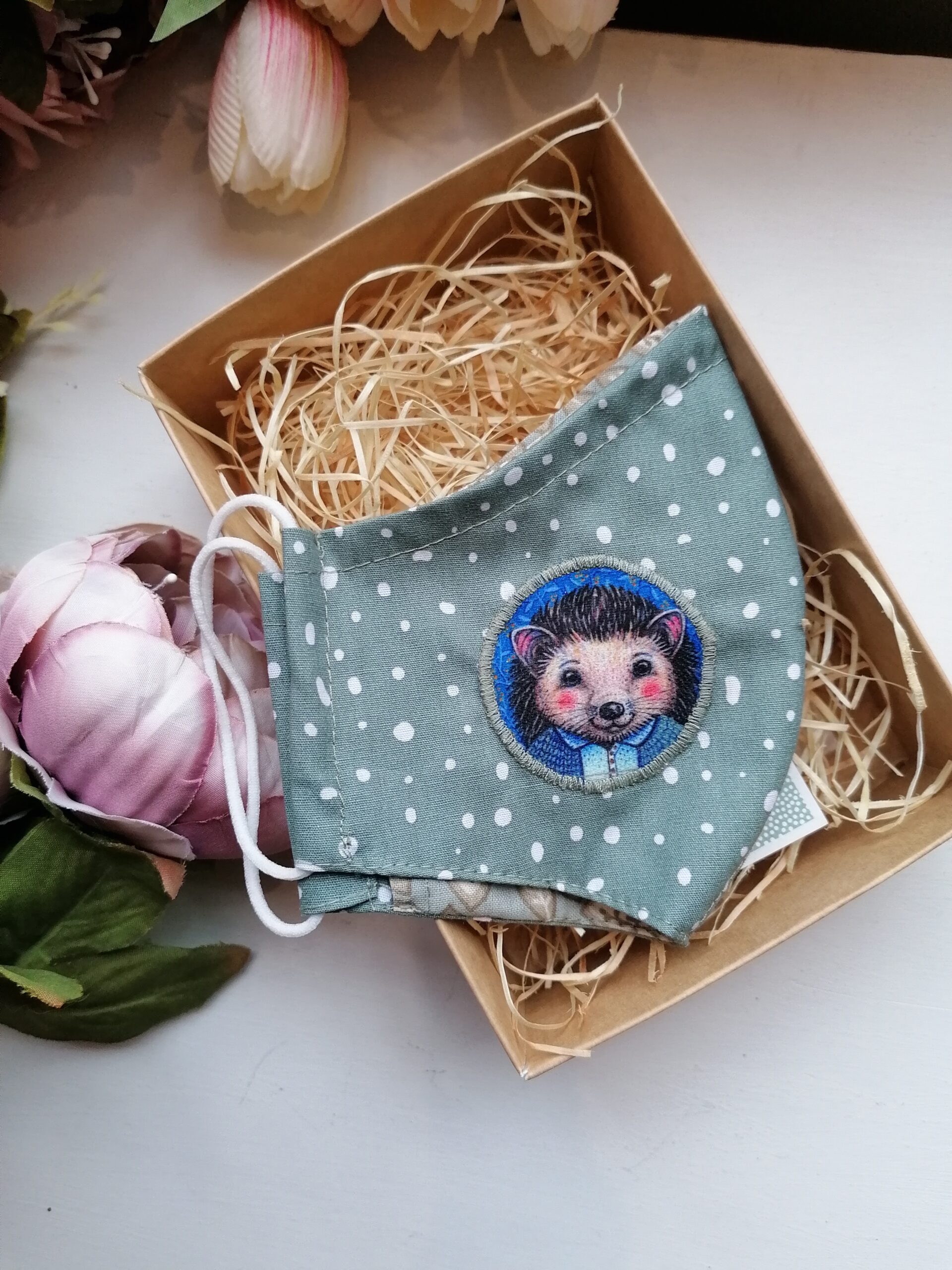 Korduvkasutatav näomask "Siilike", taskuga