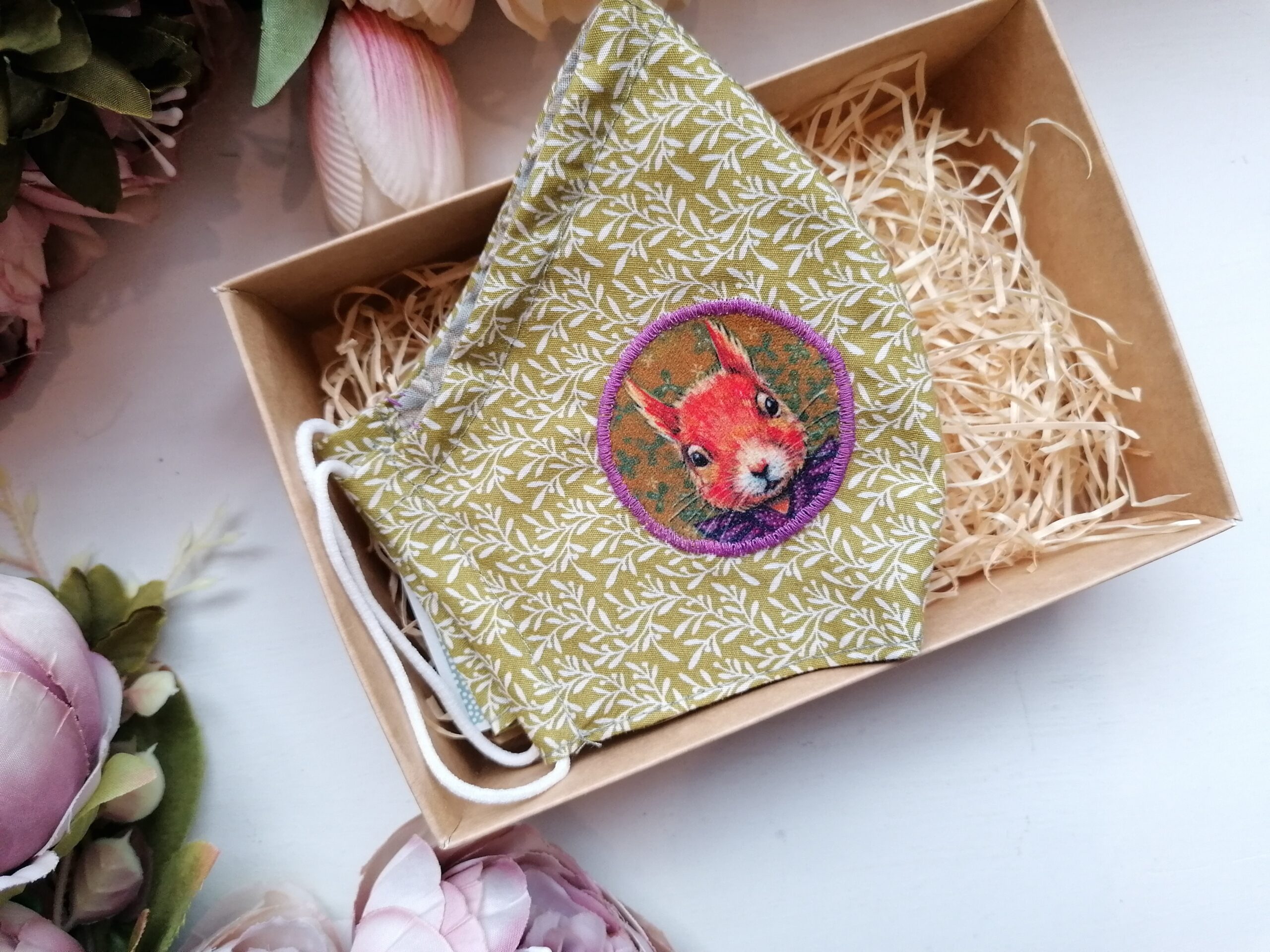 Korduvkasutatav näomask "Orav", taskuga