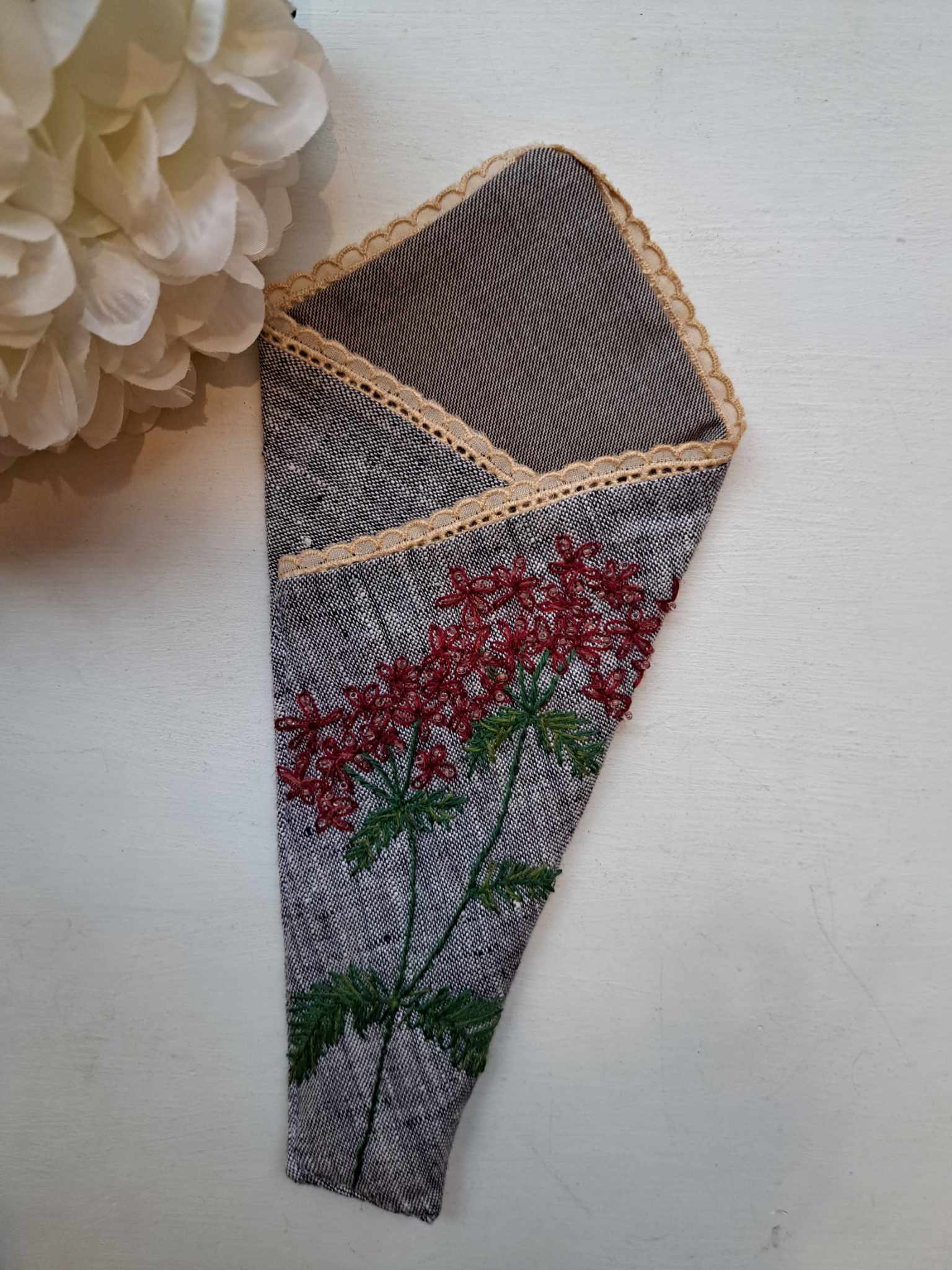 Kauni tikandiga kääritasku