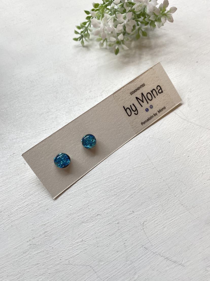 Sulatatud klaasist kõrvarõngad, roheline