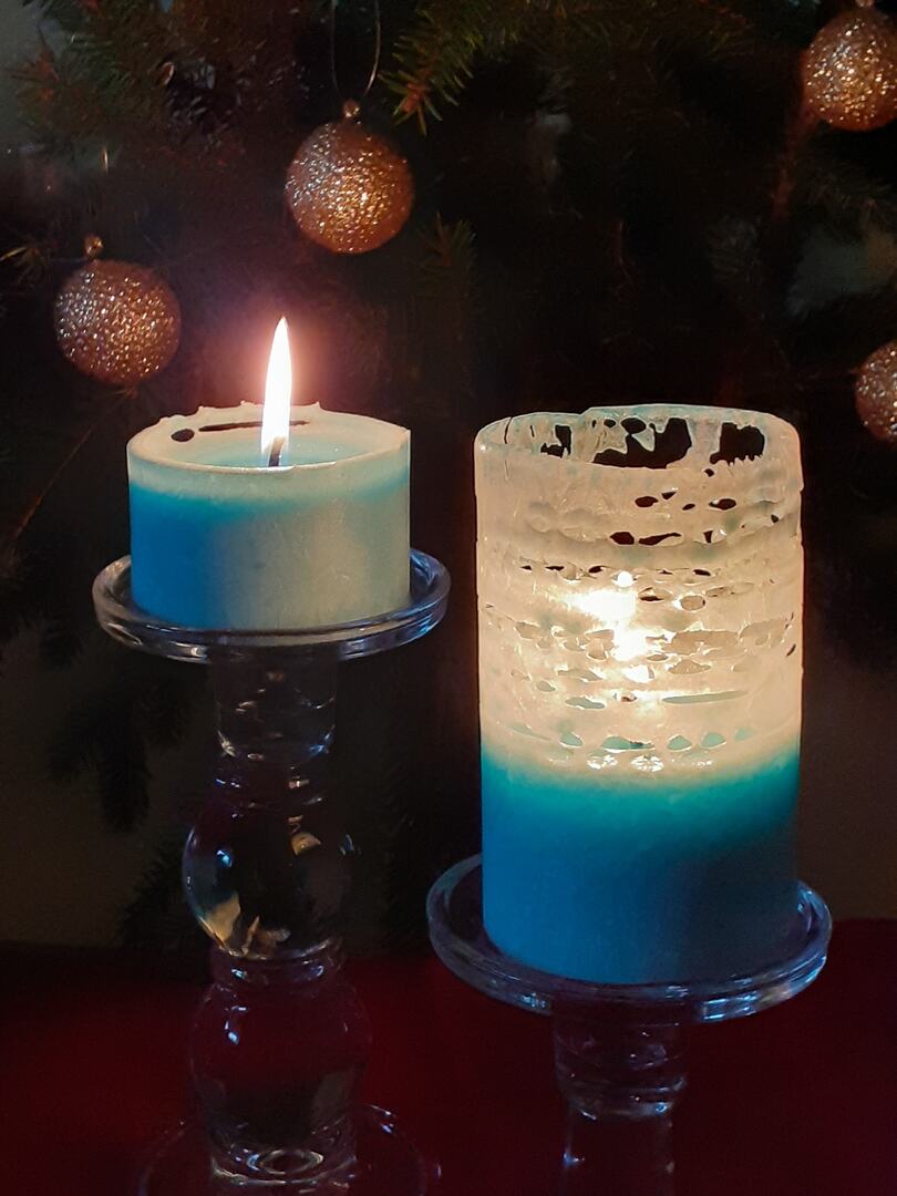 Pitsiline käsitööküünal, tumehall