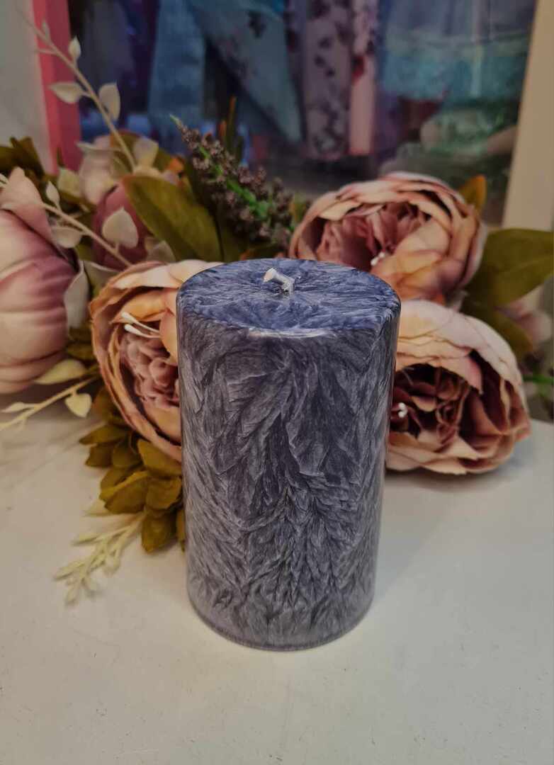 Pitsiline käsitööküünal, tumehall