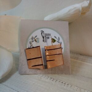 Nelinurksed Kõrvarõngad Kasetohust