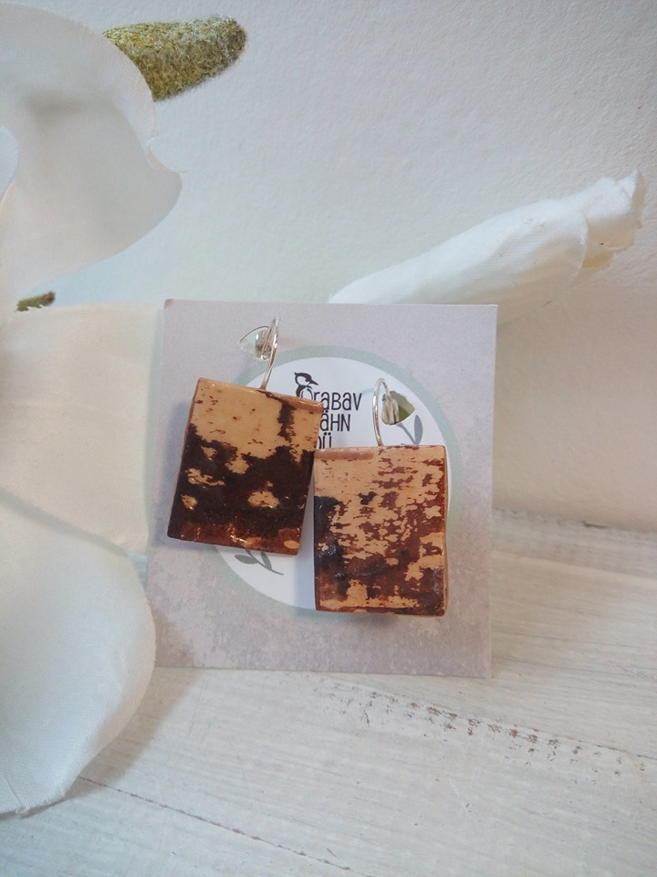 Kaunid Kõrvarõngad Kasetohust