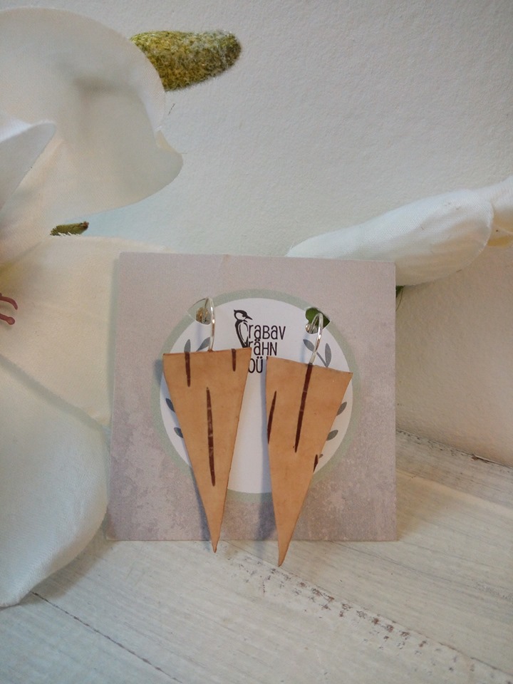 Kasetohust kolmnurksed kõrvarõngad