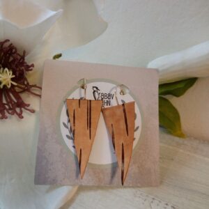 Kasetohust kolmnurksed kõrvarõngad