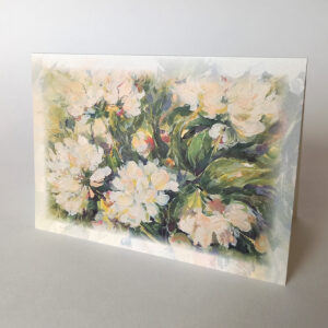 Õnnitluskaart "Valged pojengid"