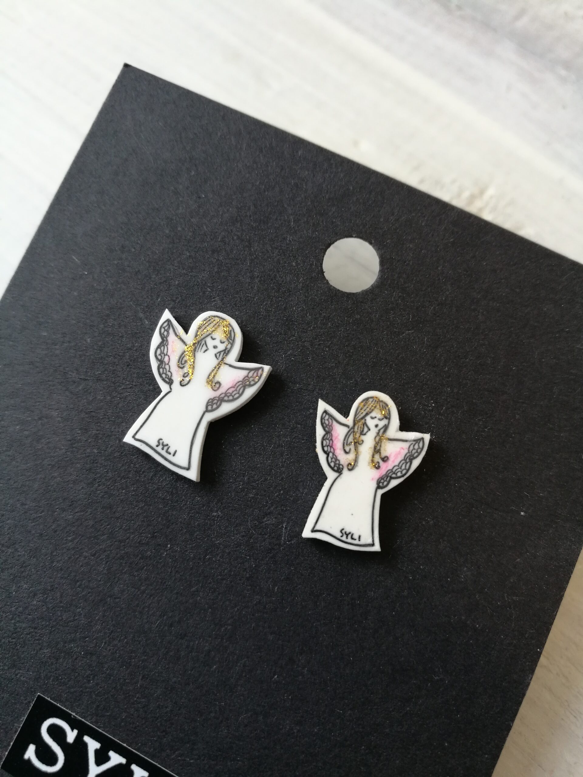 Kõrvarõngad "Kuldsete kiharatega inglid"