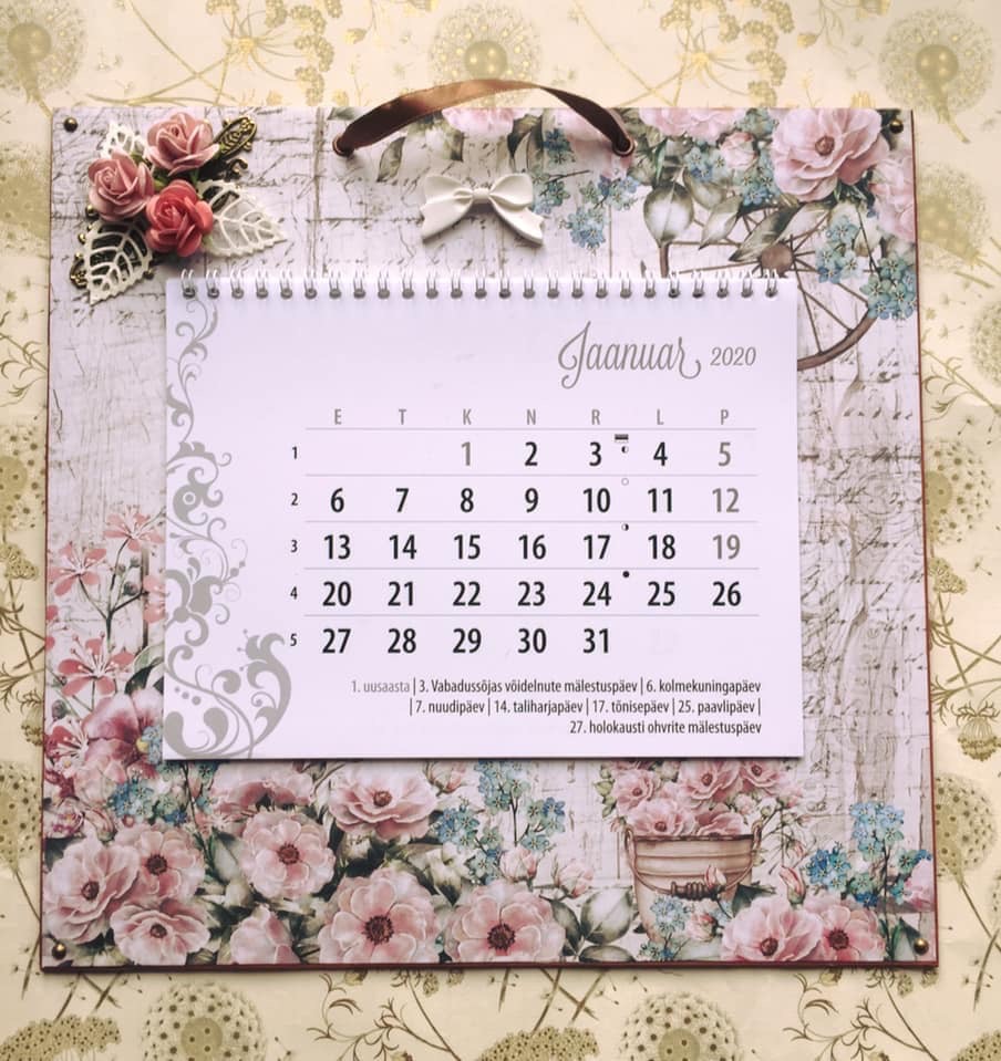 Romantiline seinakalender 2020 roosidega
