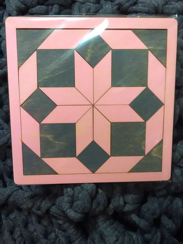 Tangram roosa kaheksakand