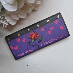 Täidisega šokolaad "Red Roses + Raspberries"- punane roos ja vaarikad